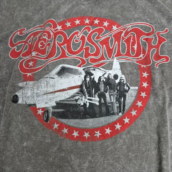 Aerosmith Band Graphic T-Shirt Men's 2XL Washed Gray - NWT - Picture 3 of 7